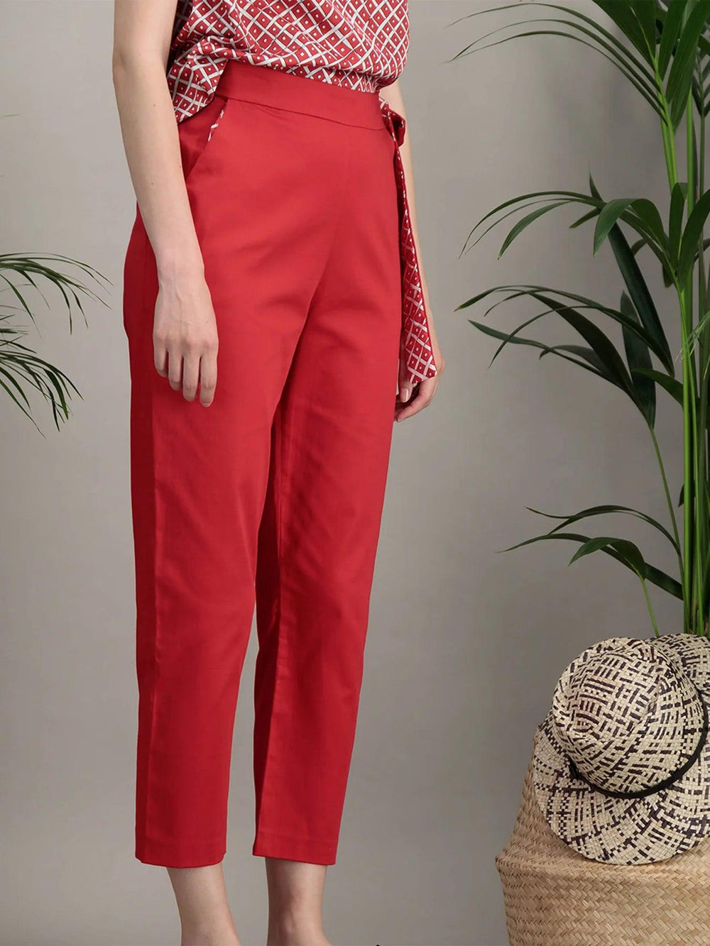 Anahidesaintandre-pantalon-arbor-coton-rouge-imprime-made-in-france-Zoom-cote-droit-03_E-POP-MODE