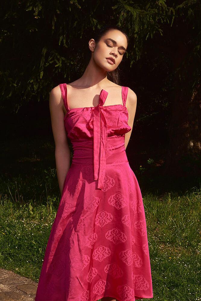 Paris Dress - Red Print - Belotsi