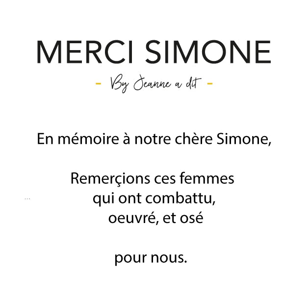 T-shirt femme en coton bio George " Merci Simone "