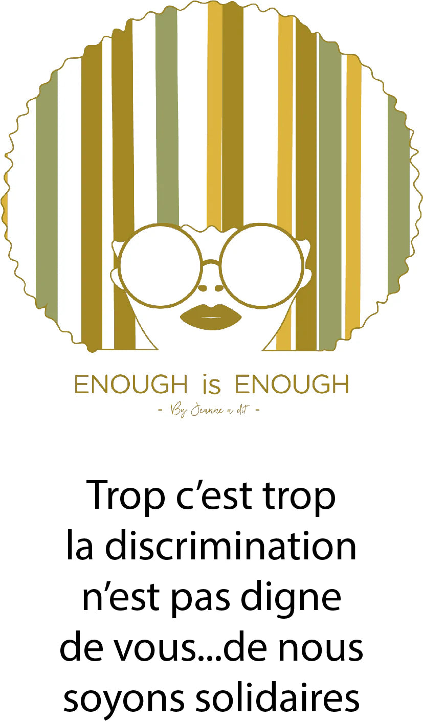 T-shirt femme en lin Made in France " Enough is enough bayadère "- Jeanne a dit