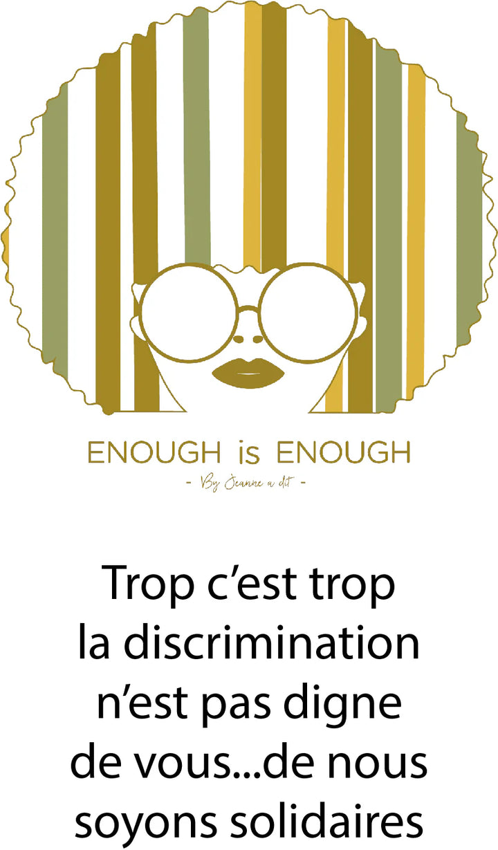 T-shirt femme en lin Made in France " Enough is enough bayadère "- Jeanne a dit