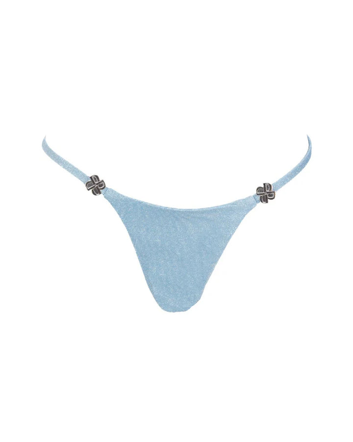 Culotte de bain Brésilienne échancrée - BLUE BABY - Delysia