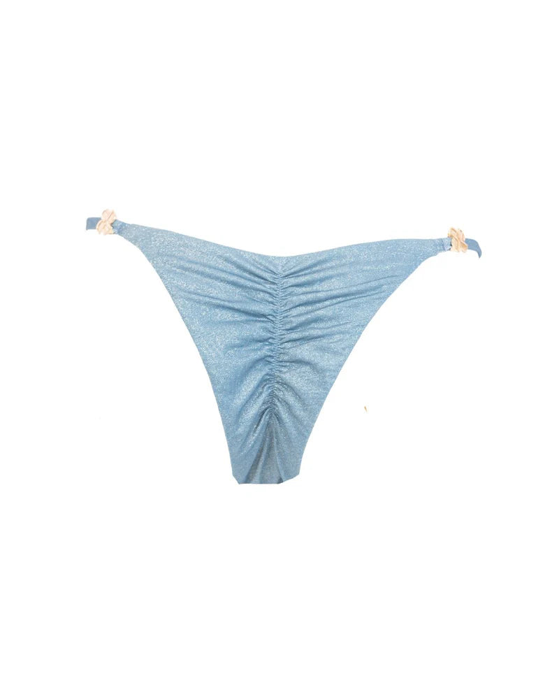 Culotte de bain Brésilienne échancrée - BLUE BABY - Delysia