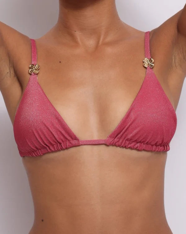 Haut de maillot de bain Triangle Coulissant - SPICY RASPBERRY - Delysia