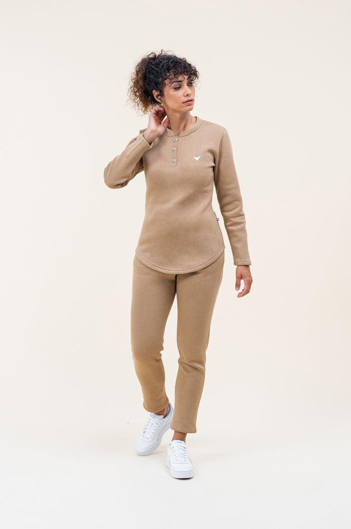 Sweat Col Mao Camel- Elom