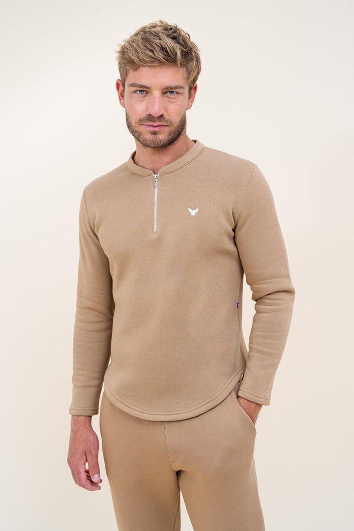 Sweat Col Mao Camel- Elom