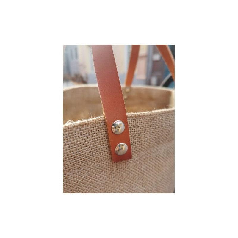 Jute tote bag - Small classic - Red frog