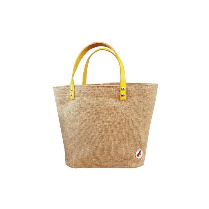 Jute tote bag - Small classic - Red frog