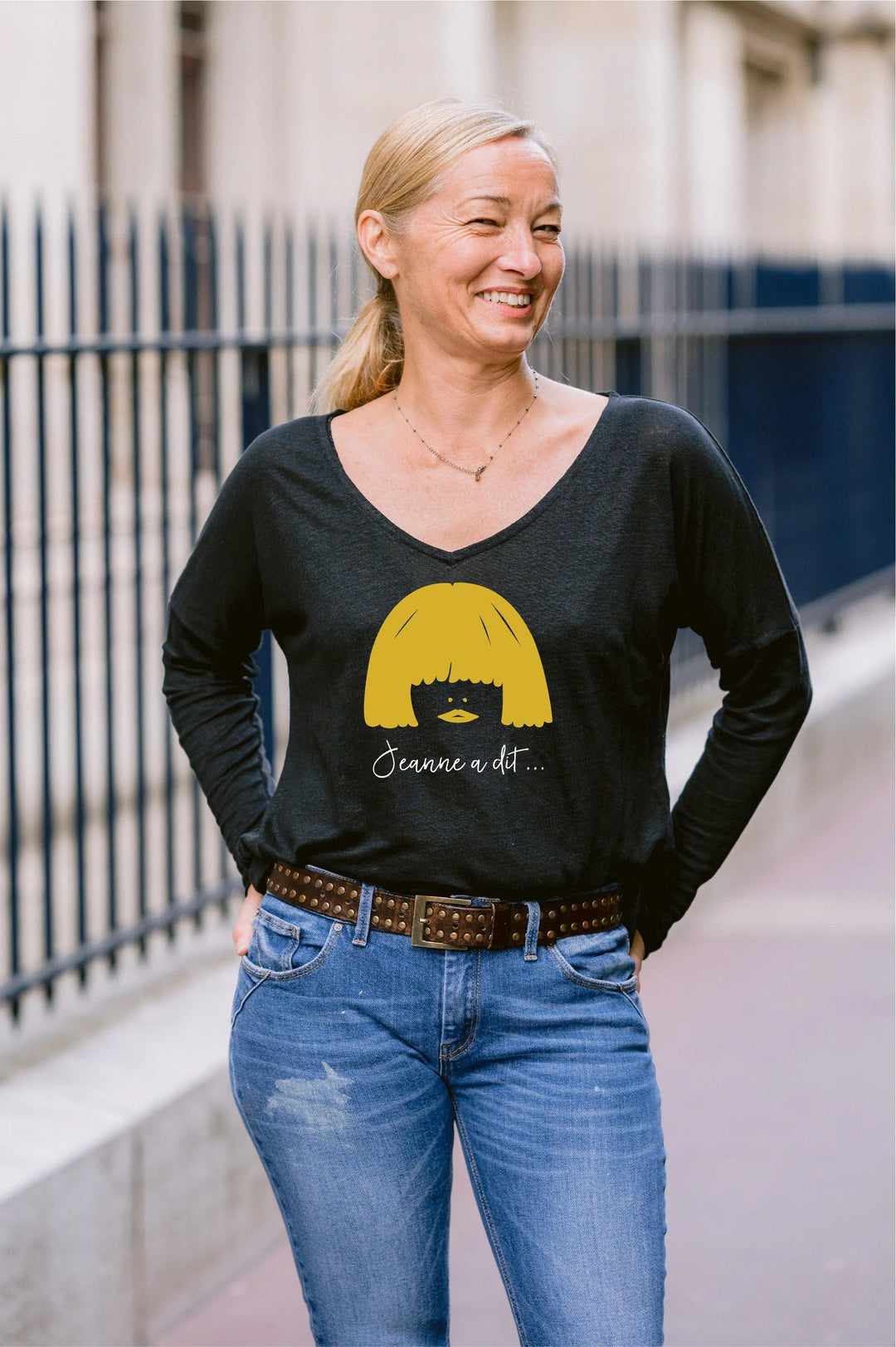 T-shirt en lin manches longues Made in France - Jeanne a dit - E-POP MODE - Corner de mode phygital