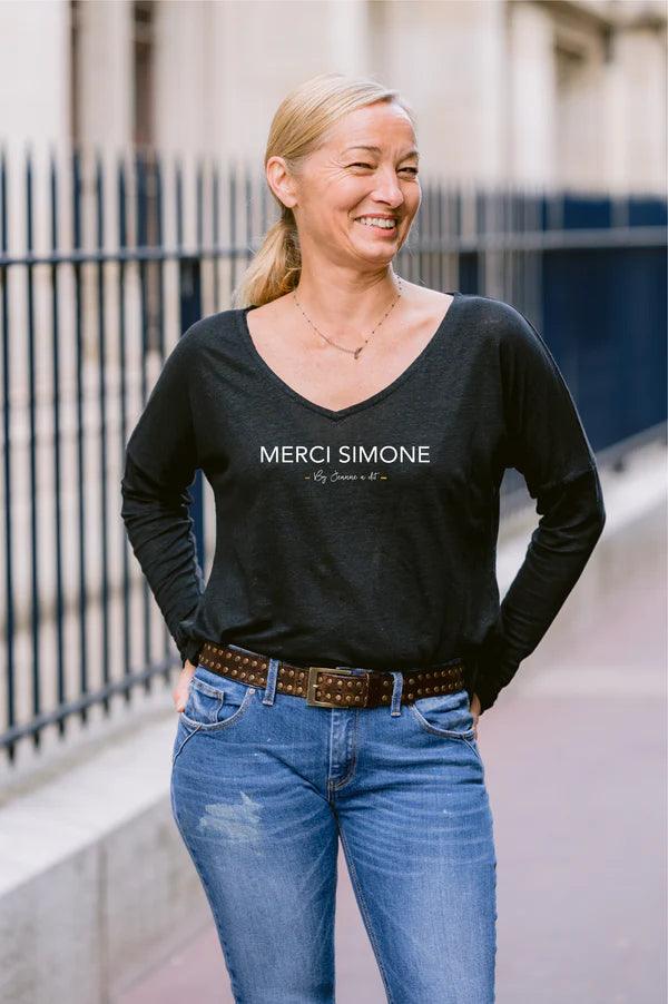 T-shirt en lin manches longues Made in France - Jeanne a dit - E-POP MODE - Corner de mode phygital