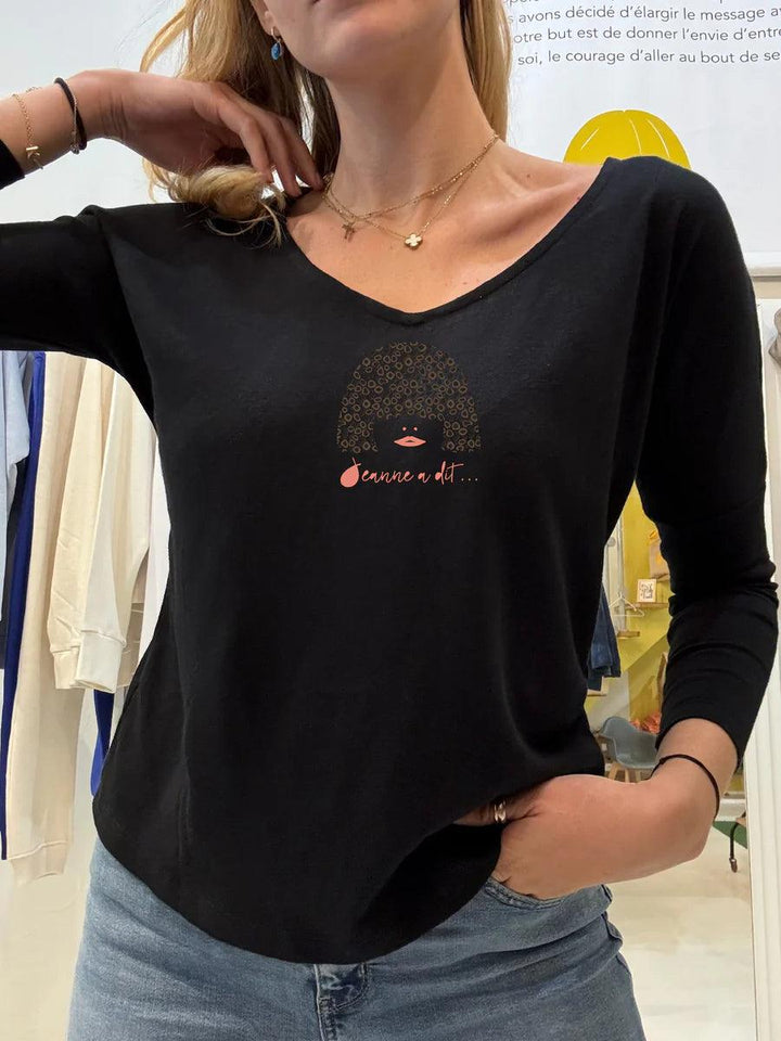 T-shirt en lin manches longues "Marie" - Jeanne a dit