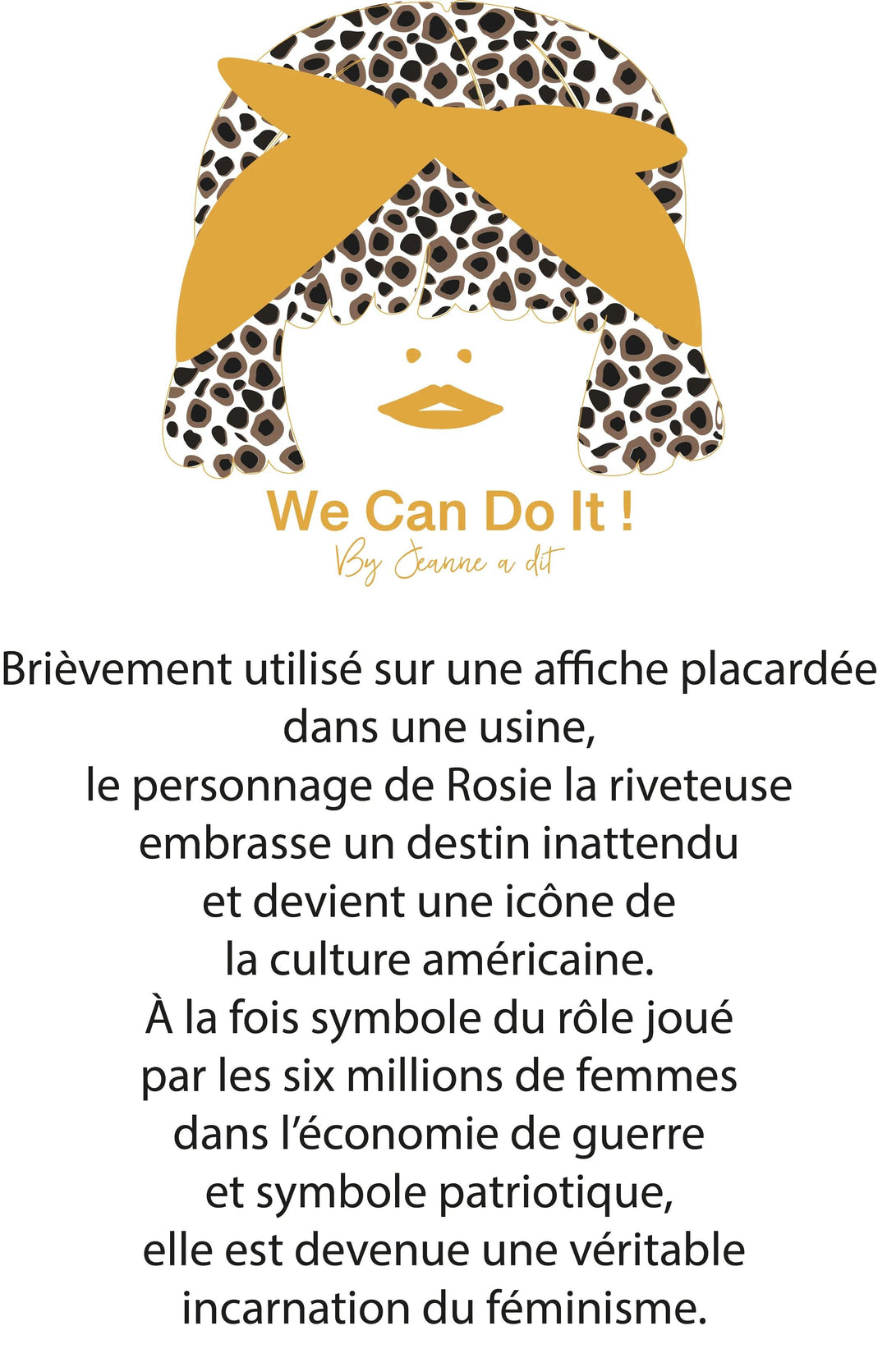 T-shirt femme en lin Made in France "We can do it" léopard- Jeanne a dit