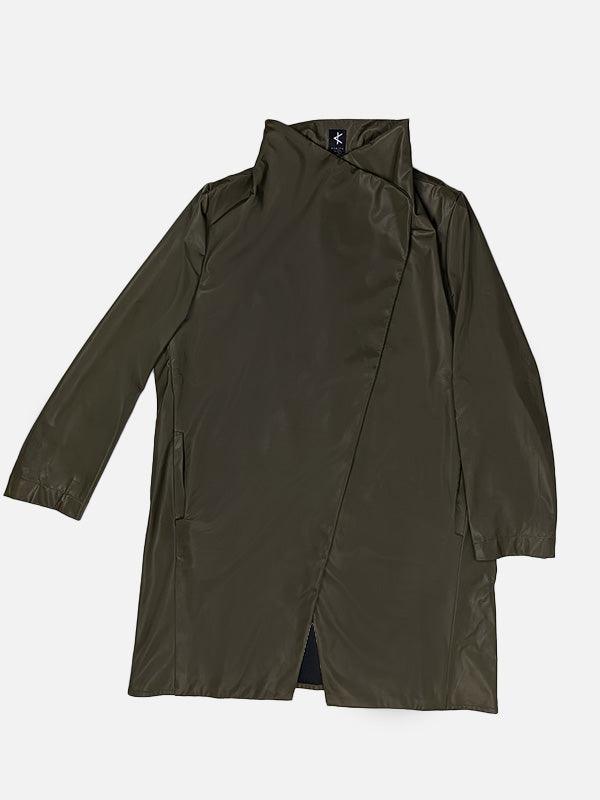 Koto Heavy Coat -Grey-black- heather Green - Kanten