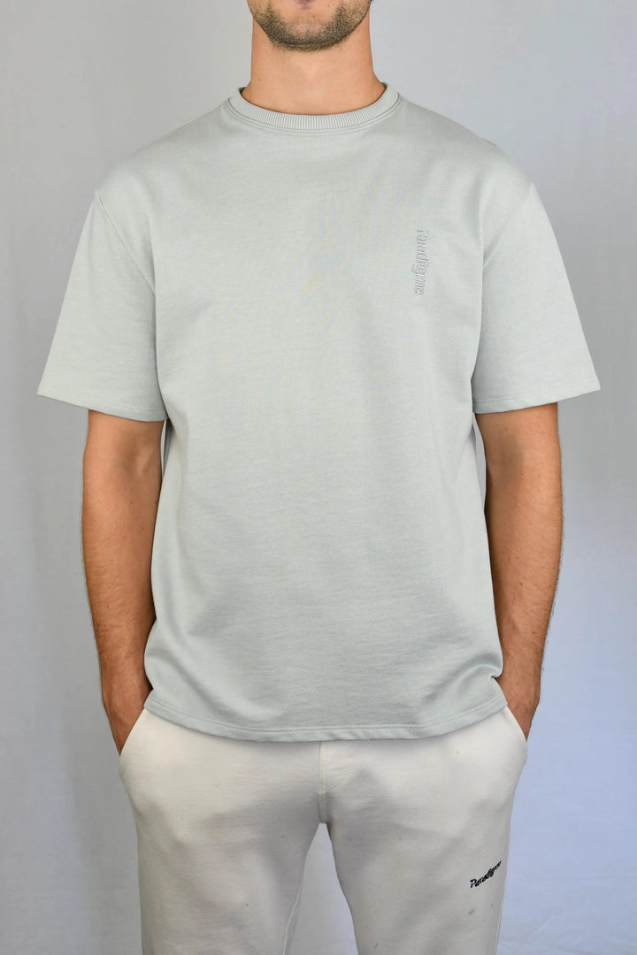 T-shirt Coton Bio Bleu/ Banane/ Gris - Paradigme