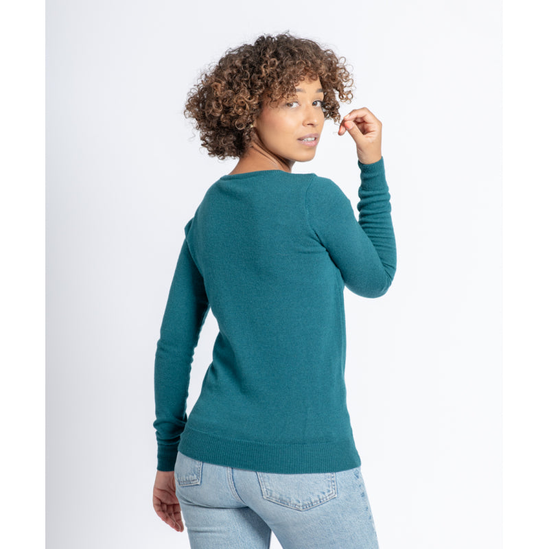 Women's V-Neck Sweater Merino-Cashmere - 8 colors Fanny - Le Pull Français