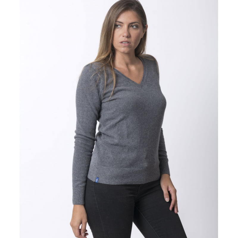 Women's V-Neck Sweater Merino-Cashmere - 8 colors Fanny - Le Pull Français