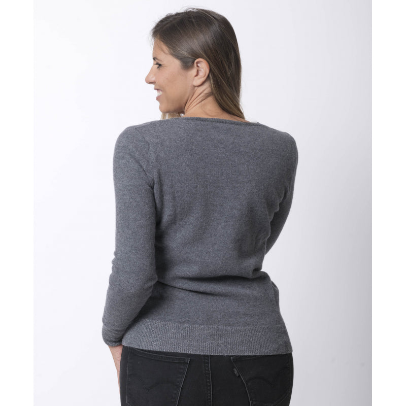 Women's V-Neck Sweater Merino-Cashmere - 8 colors Fanny - Le Pull Français