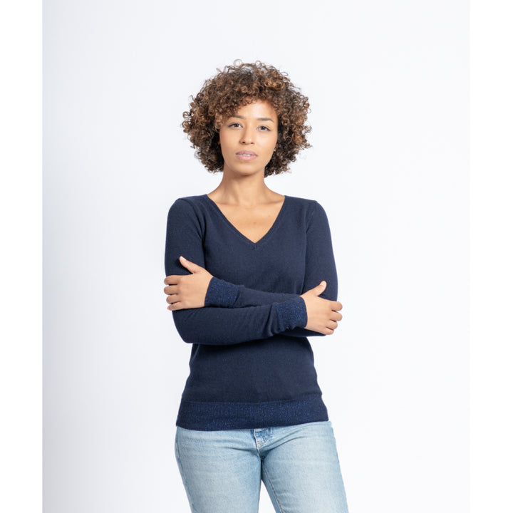 Pull Col V Femme Merinos-Cachemire - 8 coloris Fanny - Le Pull Français