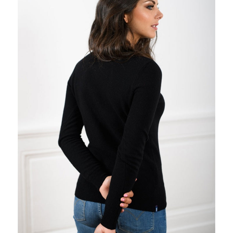 Women's V-Neck Sweater Merino-Cashmere - 8 colors Fanny - Le Pull Français