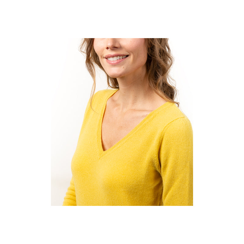 Pull Col V Femme Merinos-Cachemire - 8 coloris Fanny - Le Pull Français