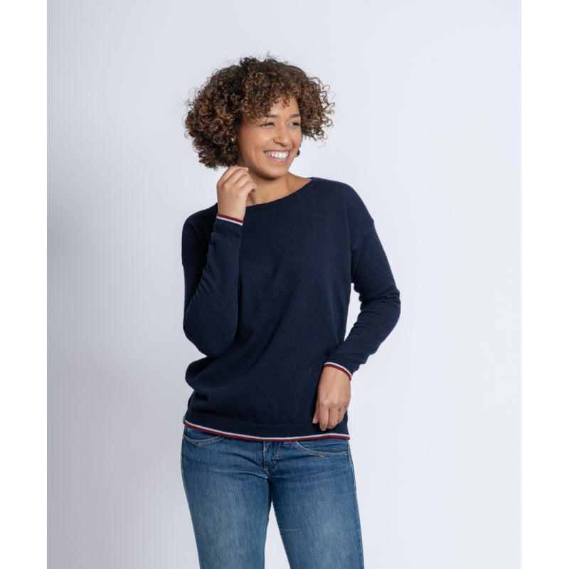 Merino-Cashmere Boat Neck Sweater - Lili - 6 colors - Le Pull Français