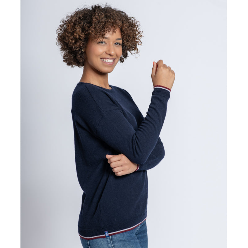 Merino-Cashmere Boat Neck Sweater - Lili - 6 colors - Le Pull Français