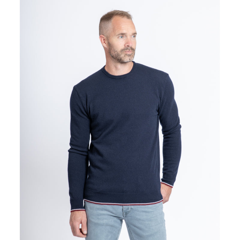 Pull Col Rond Homme Mérinos - cachemire - 4 coloris -Marcel - Le Pull Français