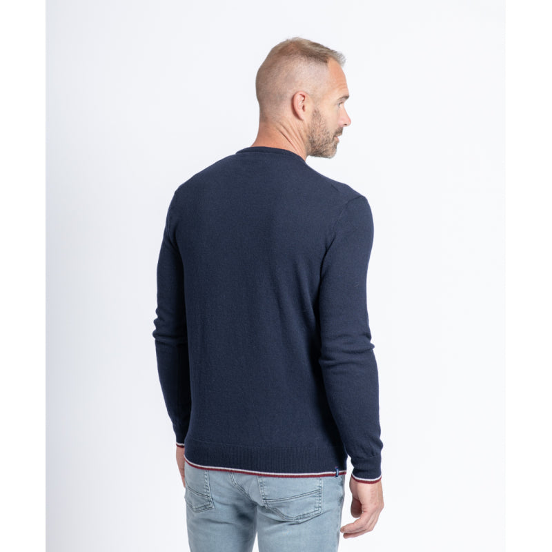 Pull Col Rond Homme Mérinos - cachemire - 4 coloris -Marcel - Le Pull Français