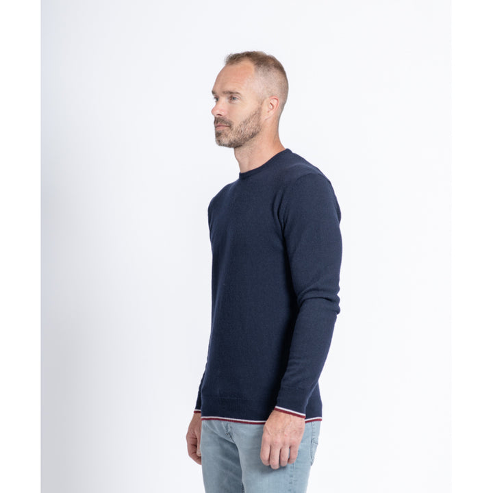 Pull Col Rond Homme Mérinos - cachemire - 4 coloris -Marcel - Le Pull Français