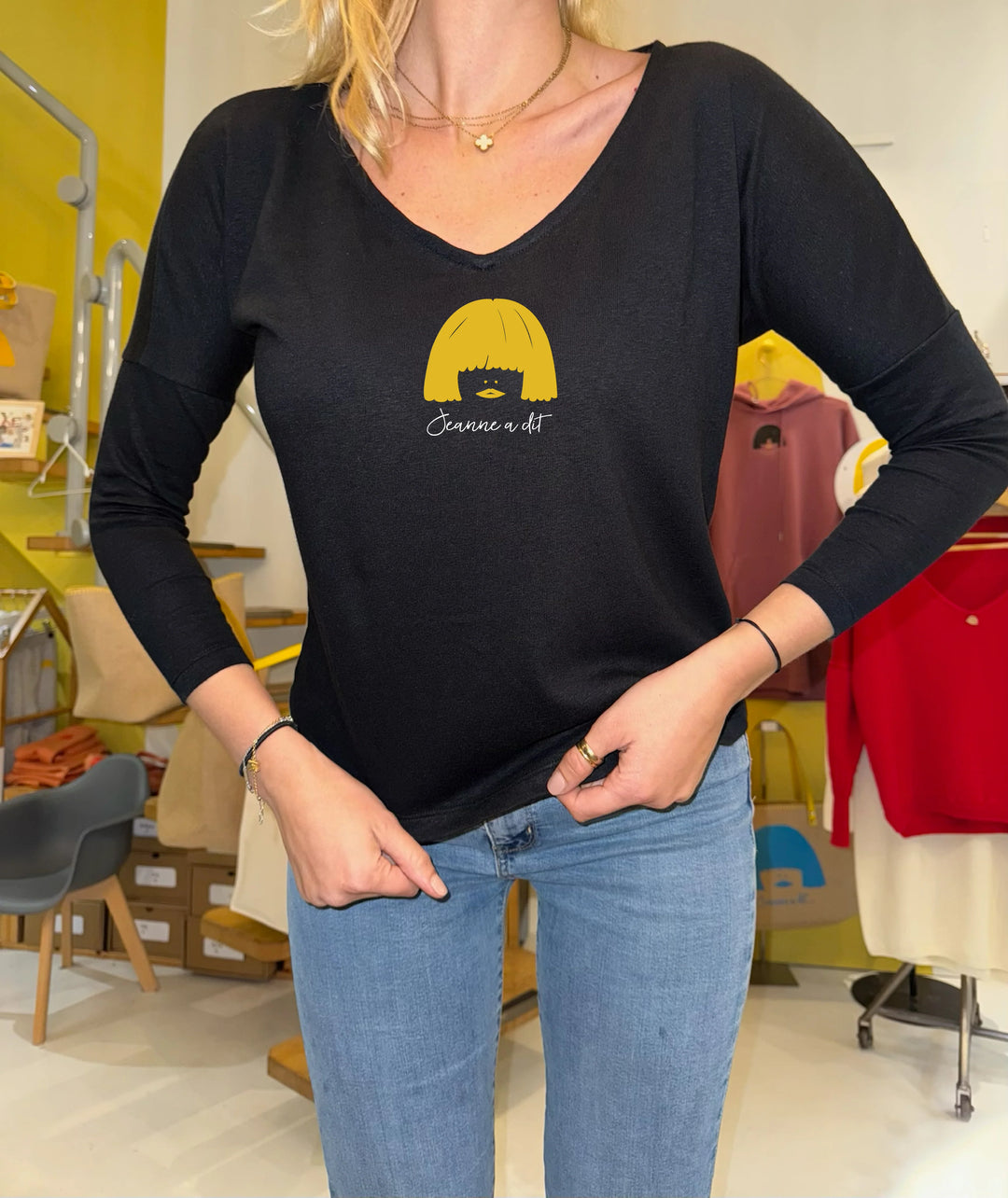 T-shirt en lin manches longues Made in France  "Marie" - Jeanne a dit