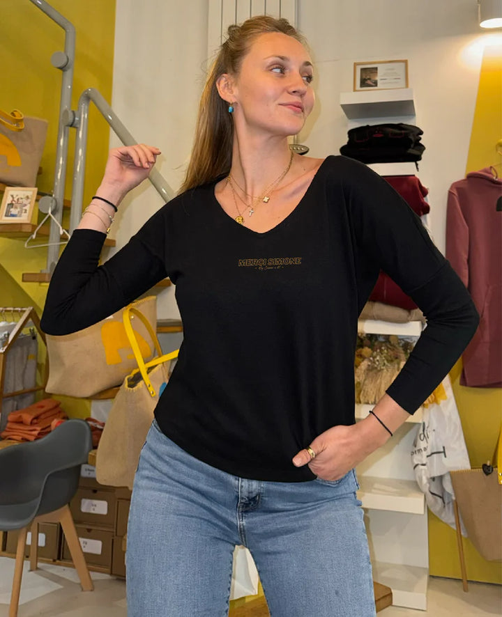 T-shirt en lin manches longues Made in France  "Marie" - Jeanne a dit