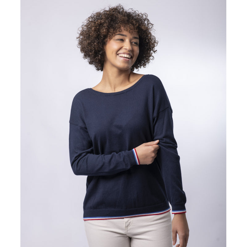 Pull Décolleté 2 EN 1 -Coton Bio- 3 coloris - Manon- Le Pull Français