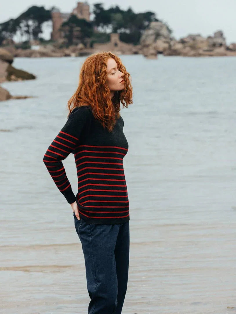Pull marin "Petit Erquy" 100% Laine - Femme