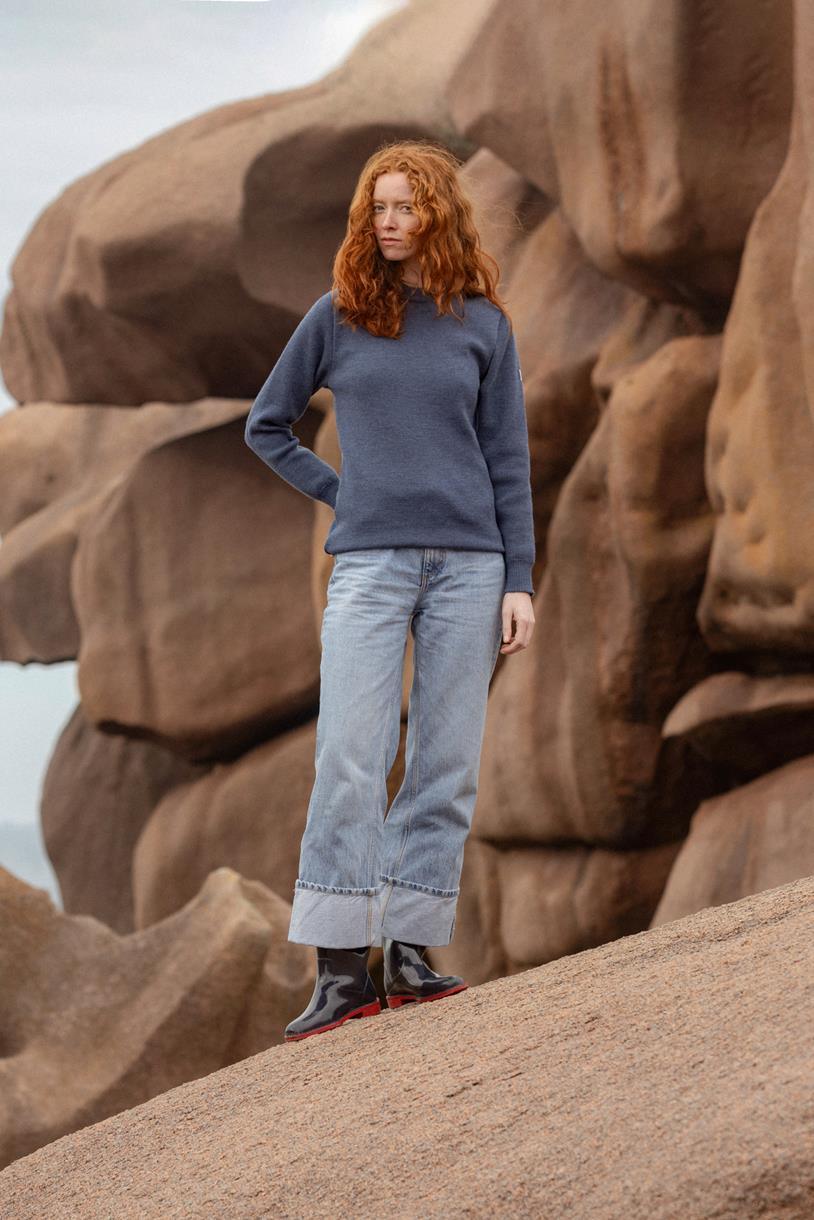 Pull marin "Petit Erquy" 100% Laine - Femme