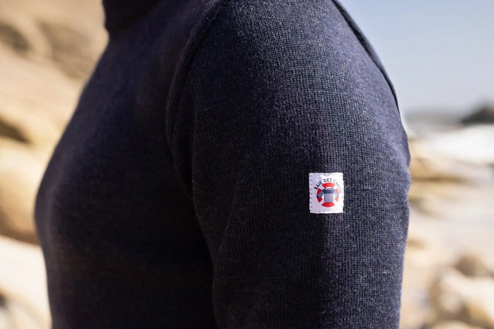 "Petit Erquy" Navy 100% Wool Men's Sailor Sweater - Baie des Caps