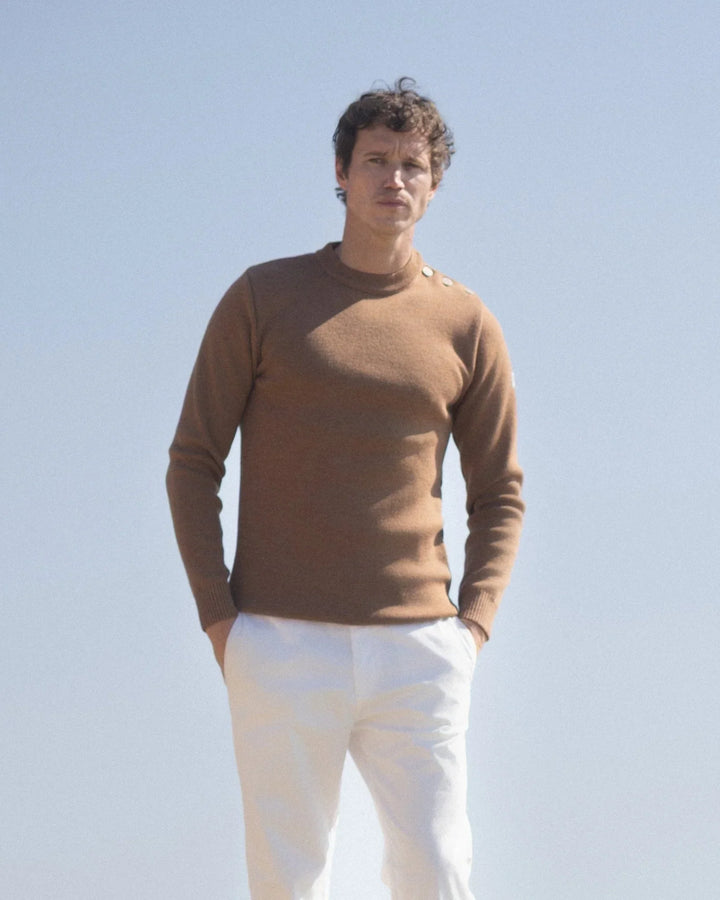 "Petit Erquy" Navy 100% Wool Men's Sailor Sweater - Baie des Caps