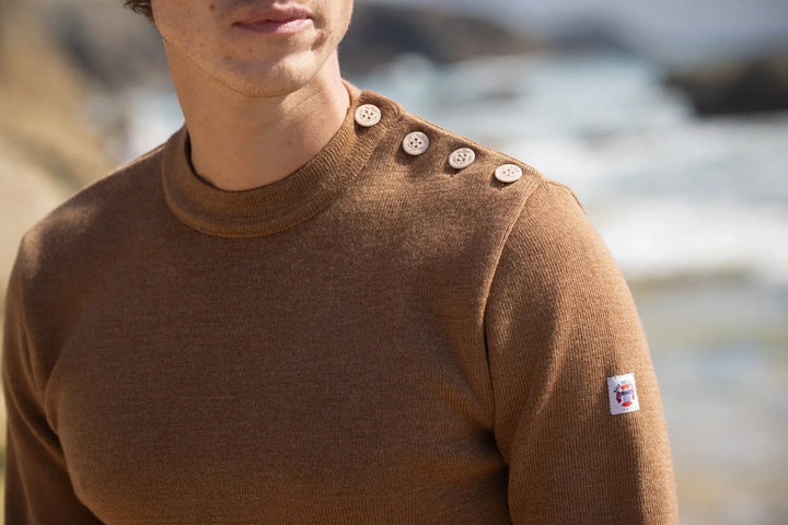 "Petit Erquy" Navy 100% Wool Men's Sailor Sweater - Baie des Caps